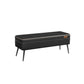 EKHO Collection - Storage Ottoman Bench with Steel Legs, Ink Black FredCo