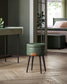 EKHO Collection - Storage Ottoman Vanity Stool, Forest Green FredCo
