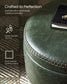 EKHO Collection - Storage Ottoman Vanity Stool, Forest Green FredCo
