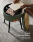 EKHO Collection - Storage Ottoman Vanity Stool, Forest Green FredCo