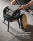 EKHO Collection - Storage Ottoman Vanity Stool, Ink Black FredCo
