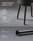 EKHO Collection - Storage Ottoman Vanity Stool, Ink Black FredCo