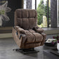Electric Power Lift Recliner Chair with Massage, Heat, Phone Holder, and Integrated Cup Holders, Brown FredCo