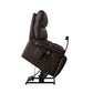 Electric Power Lift Recliner Chair with Massage, Heat, Phone Holder, and Integrated Cup Holders, Brown FredCo