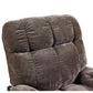 Electric Power Lift Recliner Chair with Massage, Heat, Phone Holder, and Integrated Cup Holders, Brown FredCo