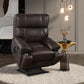Electric Power Lift Recliner Chair with Massage, Heat, Phone Holder, and Integrated Cup Holders, Brown FredCo
