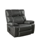 Electric Power Lift Recliner Chair with Massage, Heat, Phone Holder, and Integrated Cup Holders, Gray FredCo