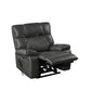 Electric Power Lift Recliner Chair with Massage, Heat, Phone Holder, and Integrated Cup Holders, Gray FredCo
