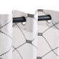 Elegant Diamond Embroidered Sheer Grommet 2-Piece Curtain Panel Set FredCo