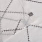 Elegant Diamond Embroidered Sheer Grommet 2-Piece Curtain Panel Set FredCo