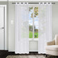 Elegant Diamond Embroidered Sheer Grommet 2-Piece Curtain Panel Set FredCo