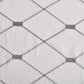 Elegant Diamond Embroidered Sheer Grommet 2-Piece Curtain Panel Set FredCo