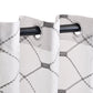 Elegant Diamond Embroidered Sheer Grommet 2-Piece Curtain Panel Set FredCo