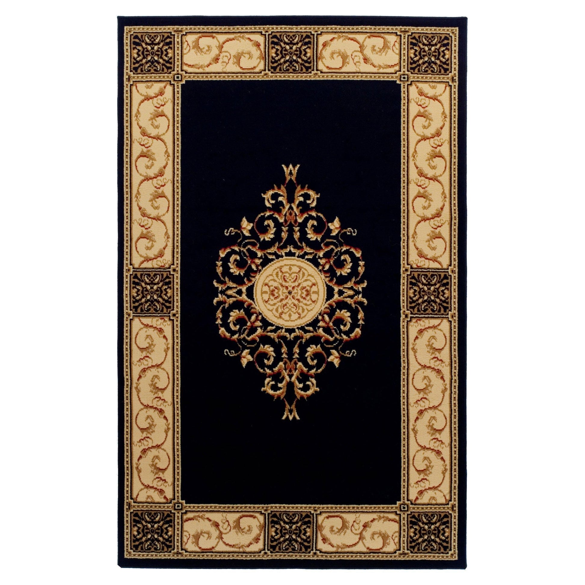 Elegant Vintage Ornamental Medallion Rug FredCo