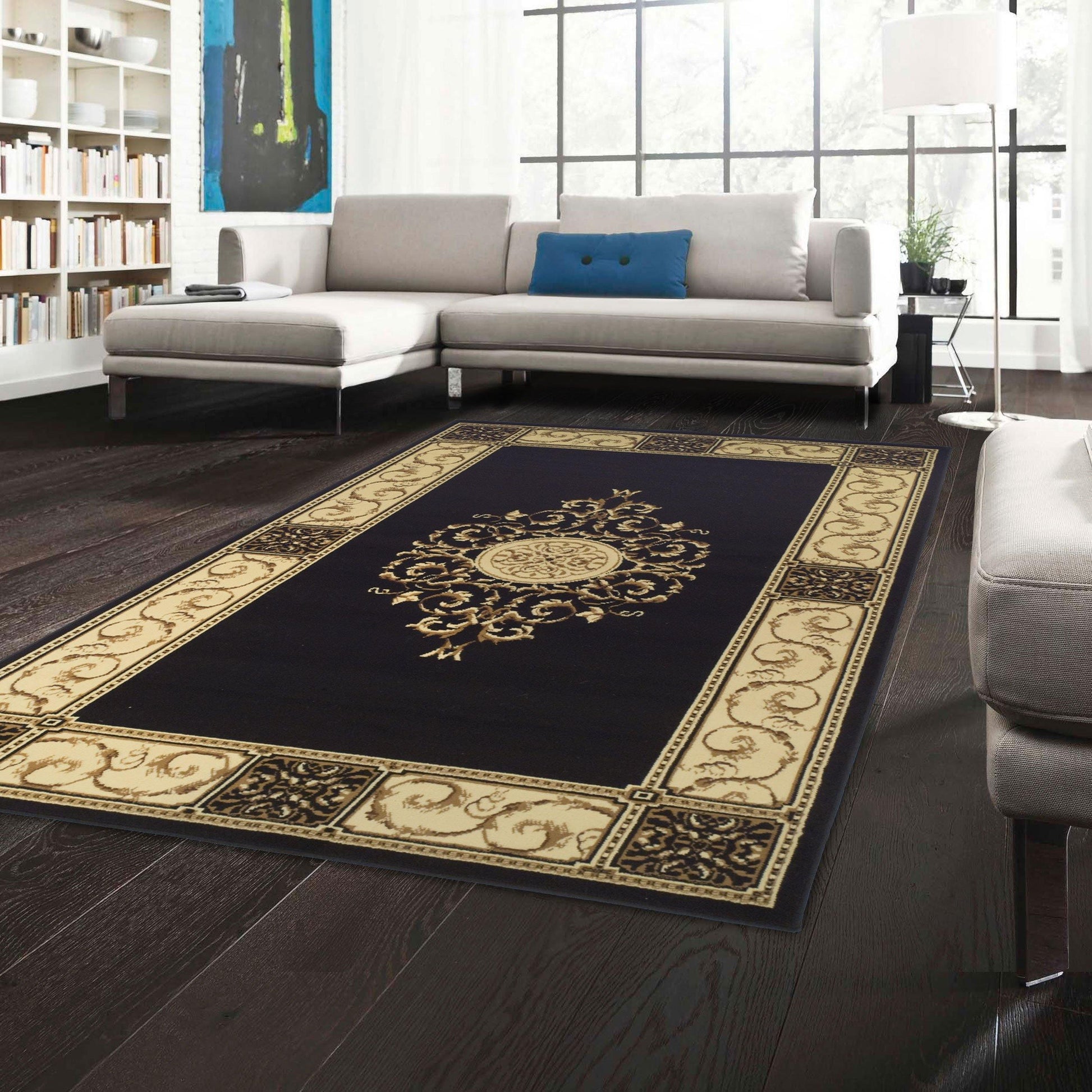 Elegant Vintage Ornamental Medallion Rug FredCo