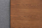 Eliana Mid-Century Modern Transitional Grey Fabric and Ash Walnut Finished Wood King Size Platform Storage Bed with Built-In Nightstands FredCo