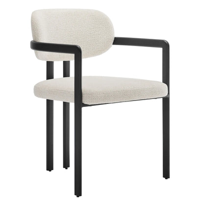 Elio Barrel Fabric and Metal Dining Chair by Modway EEI-7229 FredCo