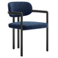 Elio Barrel Fabric and Metal Dining Chair by Modway EEI-7229 FredCo