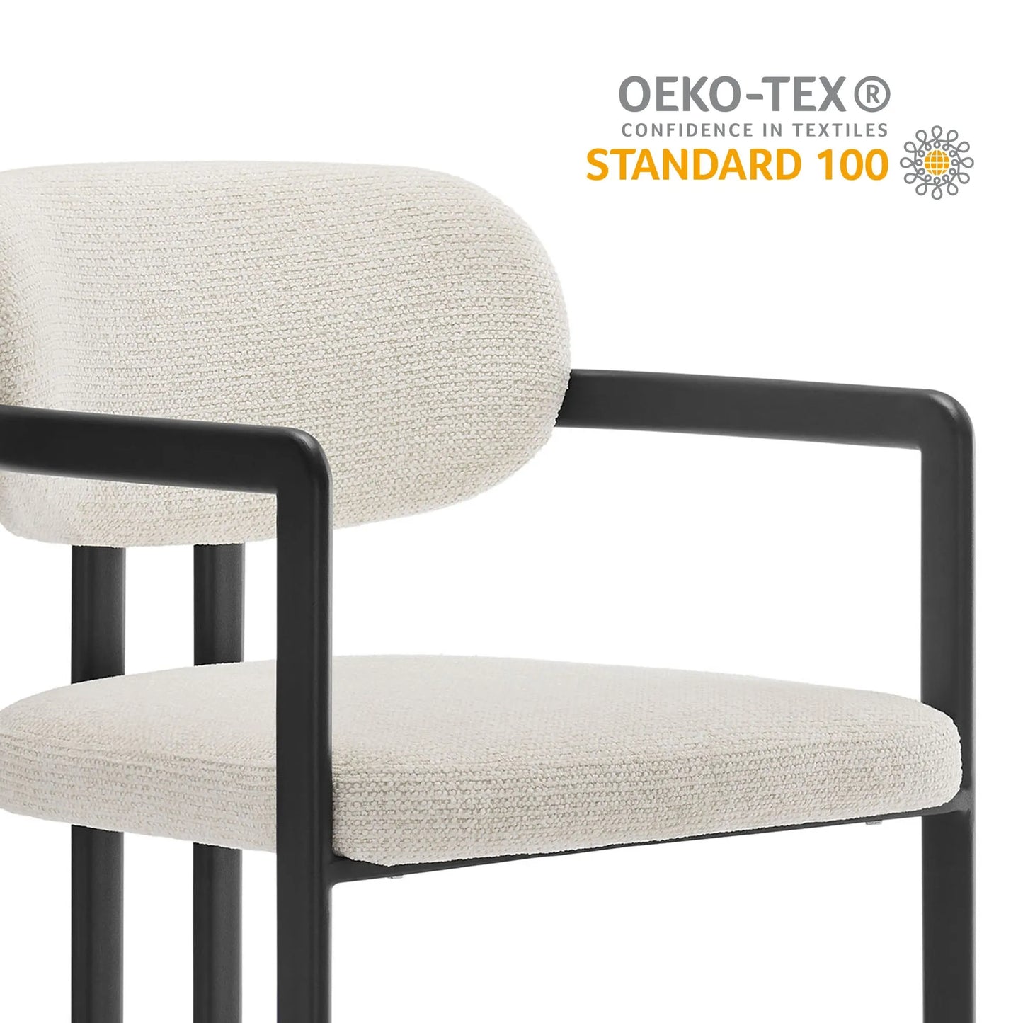 Elio Barrel Fabric and Metal Dining Chair by Modway EEI-7229 FredCo