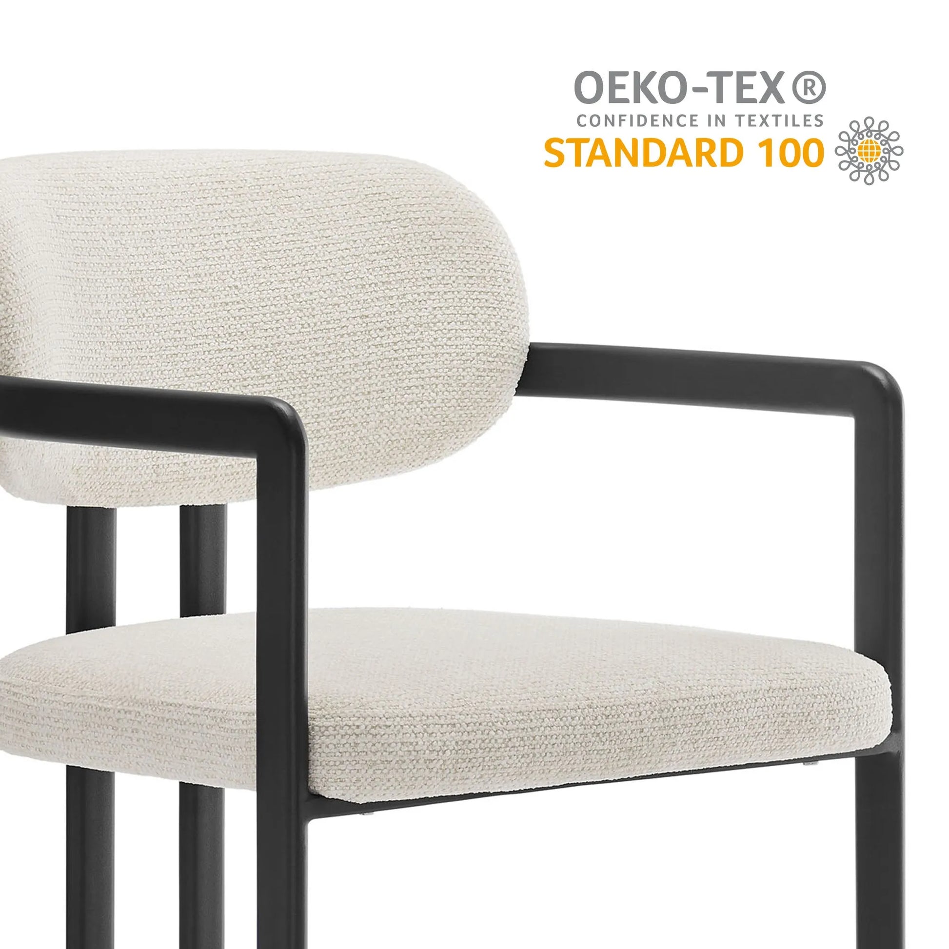 Elio Barrel Fabric and Metal Dining Chair by Modway EEI-7229 FredCo