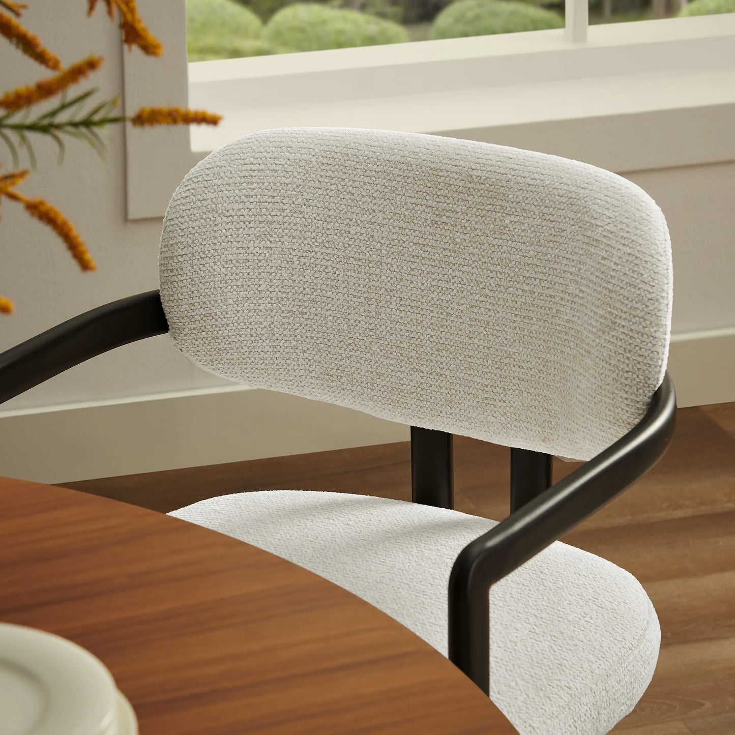 Elio Barrel Fabric and Metal Dining Chair by Modway EEI-7229 FredCo