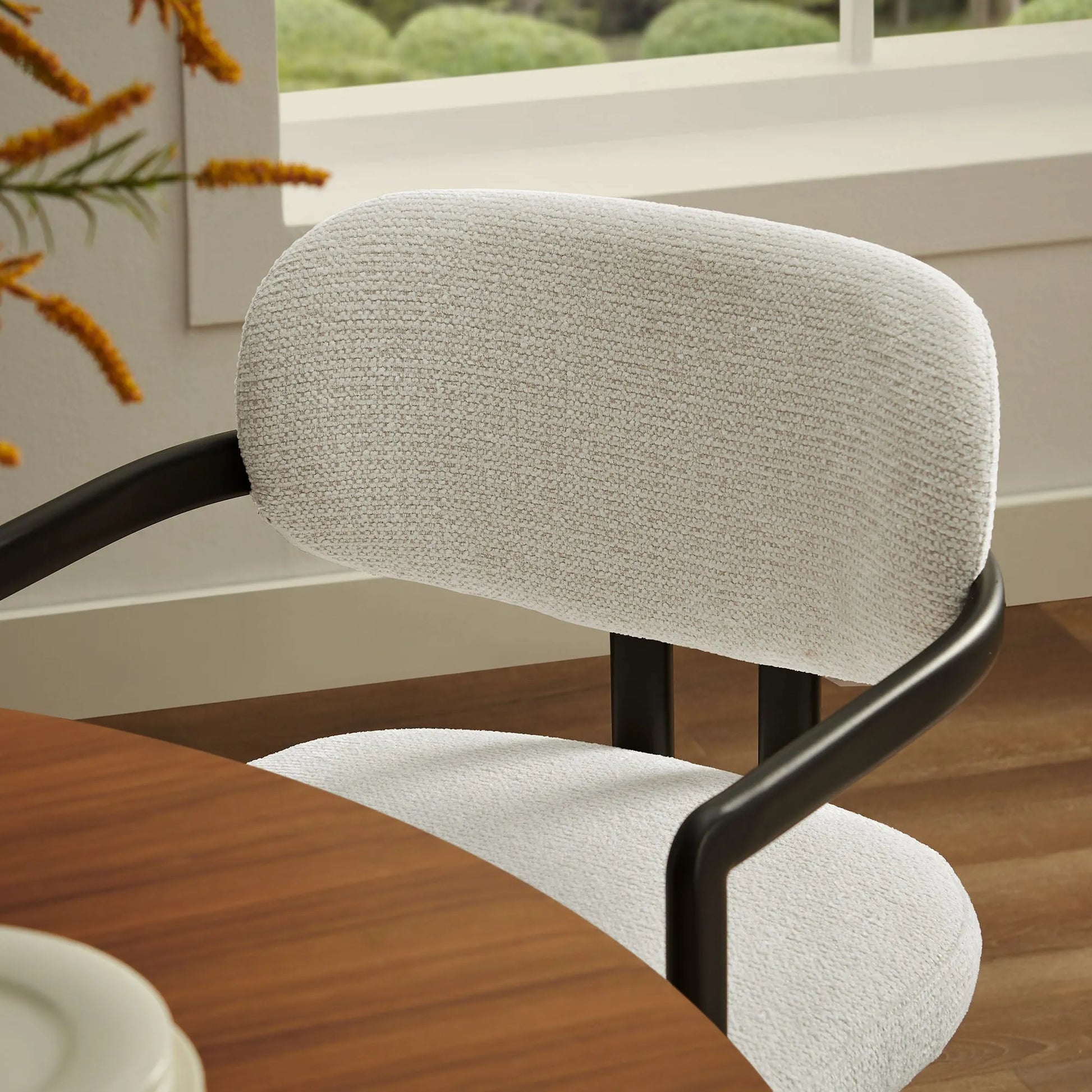 Elio Barrel Fabric and Metal Dining Chair by Modway EEI-7229 FredCo