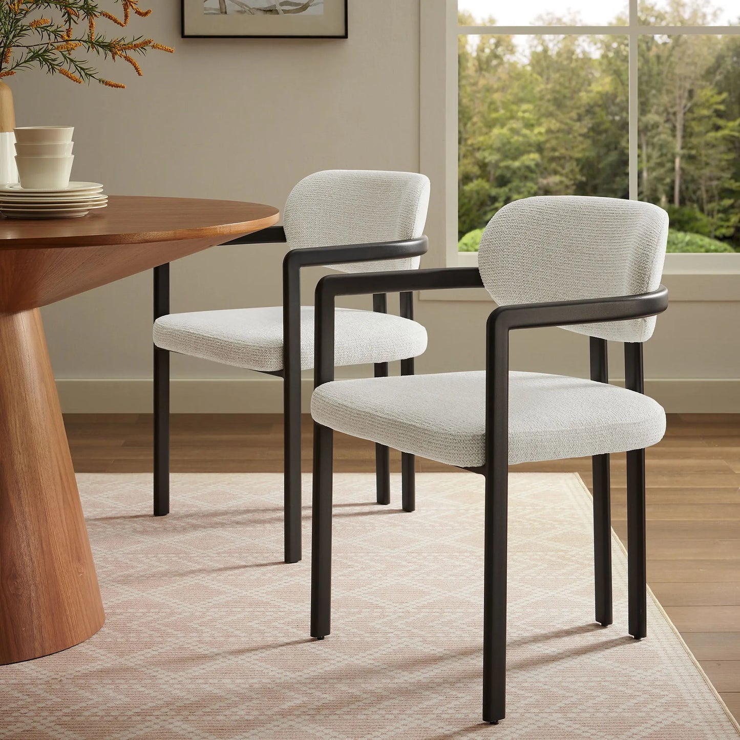 Elio Barrel Fabric and Metal Dining Chair by Modway EEI-7229 FredCo