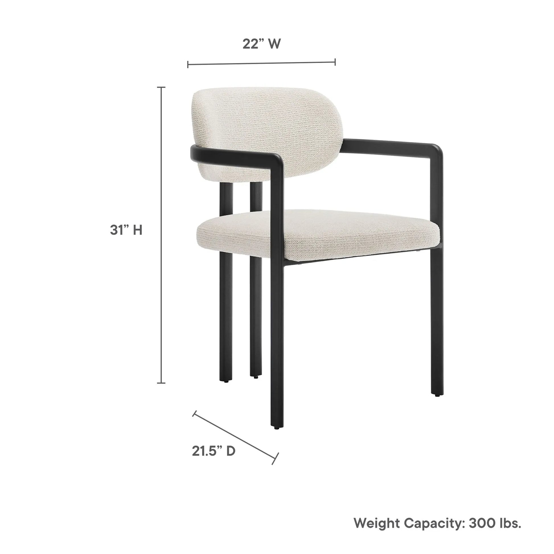 Elio Barrel Fabric and Metal Dining Chair by Modway EEI-7229 FredCo