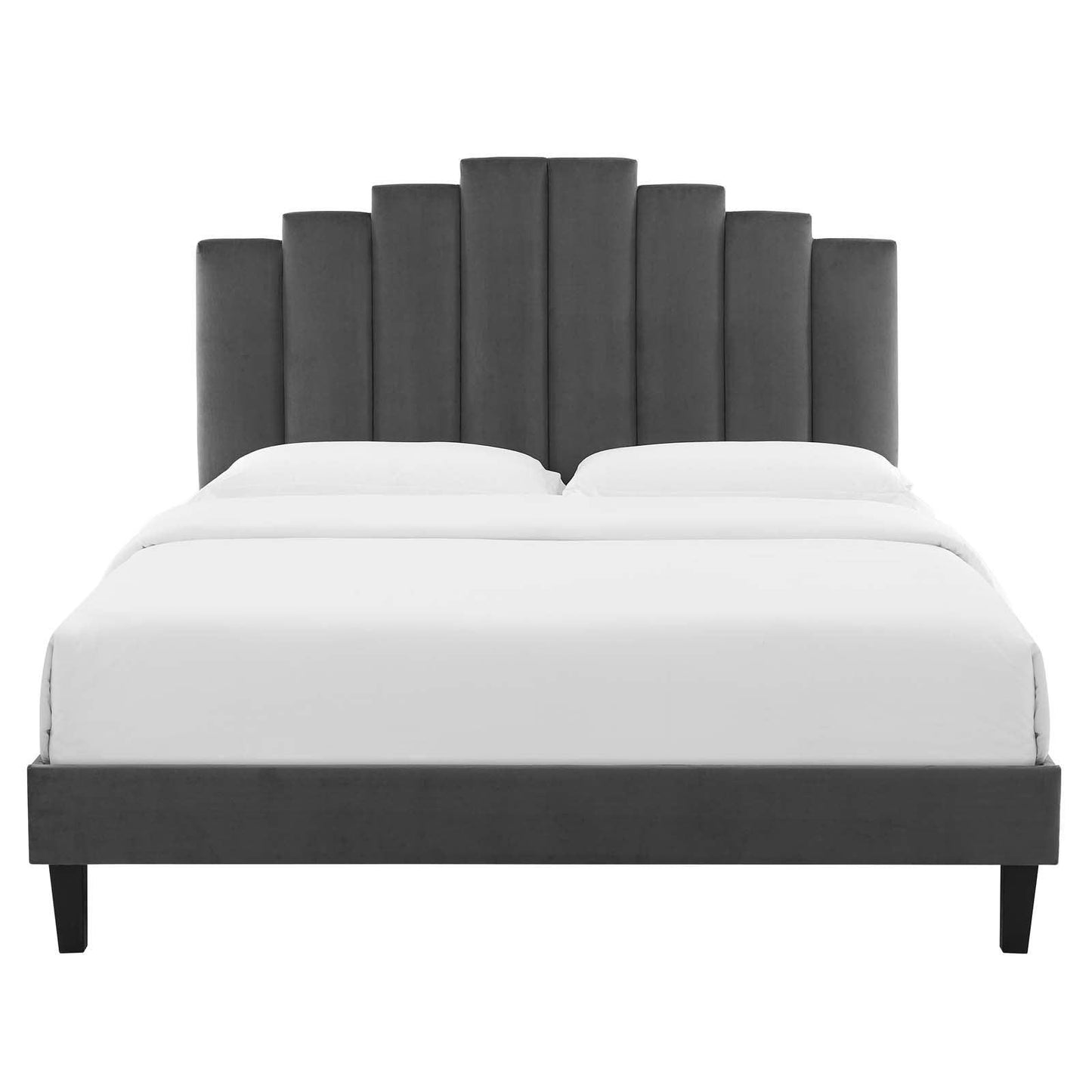 Elise Full Performance Velvet Platform Bed, MOD-6877 FredCo