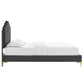 Elise Full Performance Velvet Platform Bed, MOD-6880 FredCo