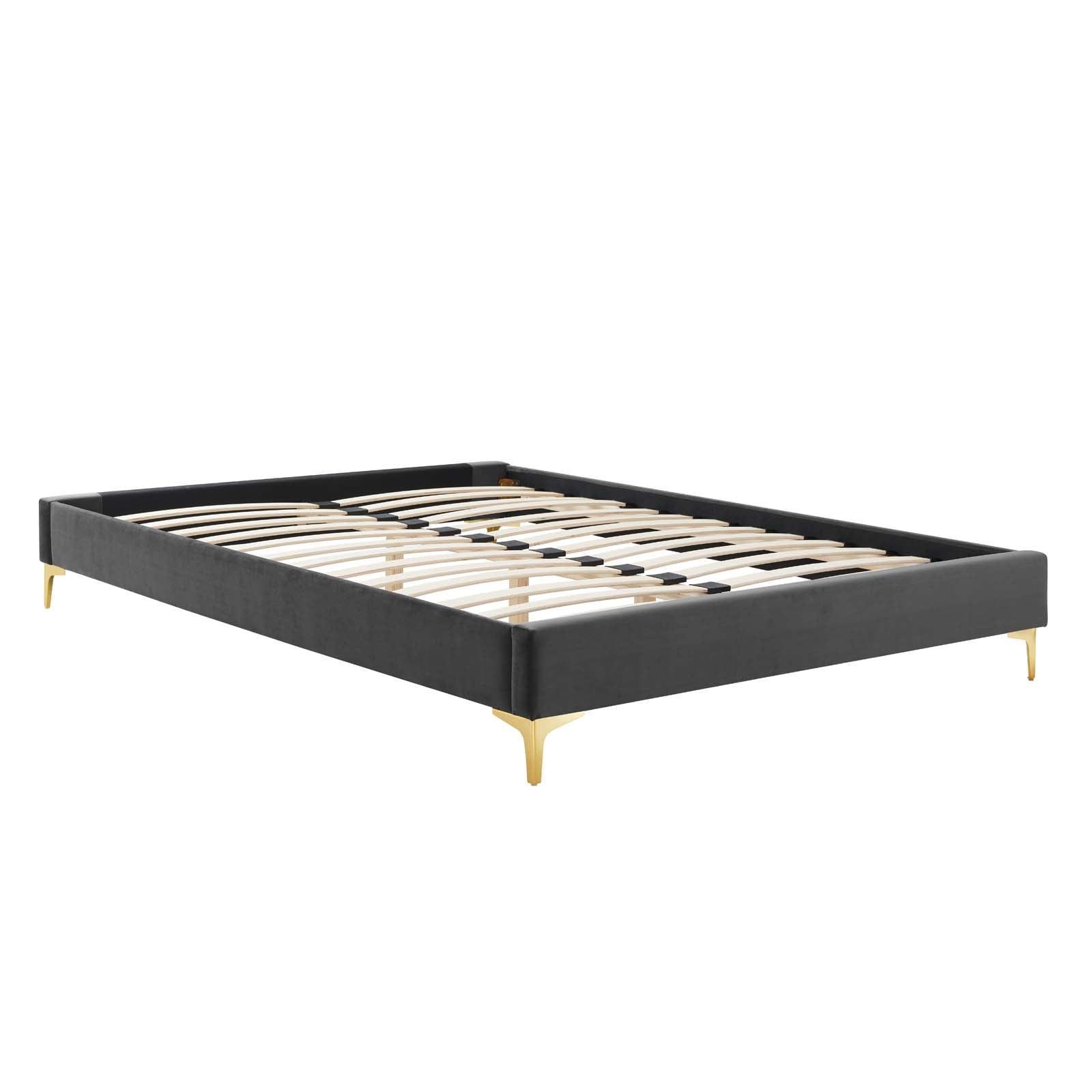 Elise Full Performance Velvet Platform Bed, MOD-6880 FredCo