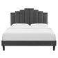 Elise Queen Performance Velvet Platform Bed, MOD-6692 FredCo