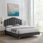 Elise Queen Performance Velvet Platform Bed, MOD-6693 FredCo