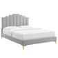 Elise Twin Performance Velvet Platform Bed, MOD-6879 FredCo