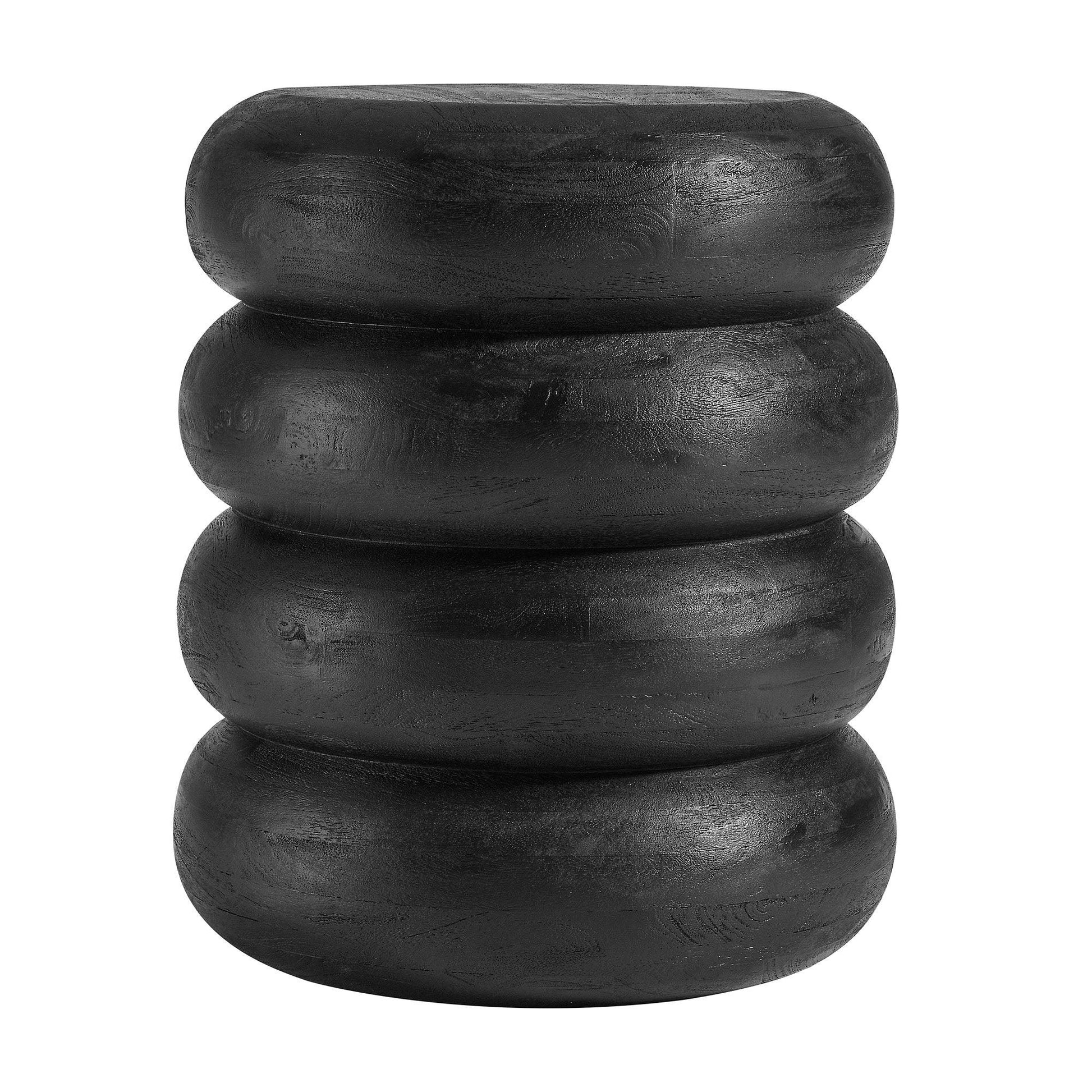 Ellery Round Stacked Wood Side Table by Modway FredCo