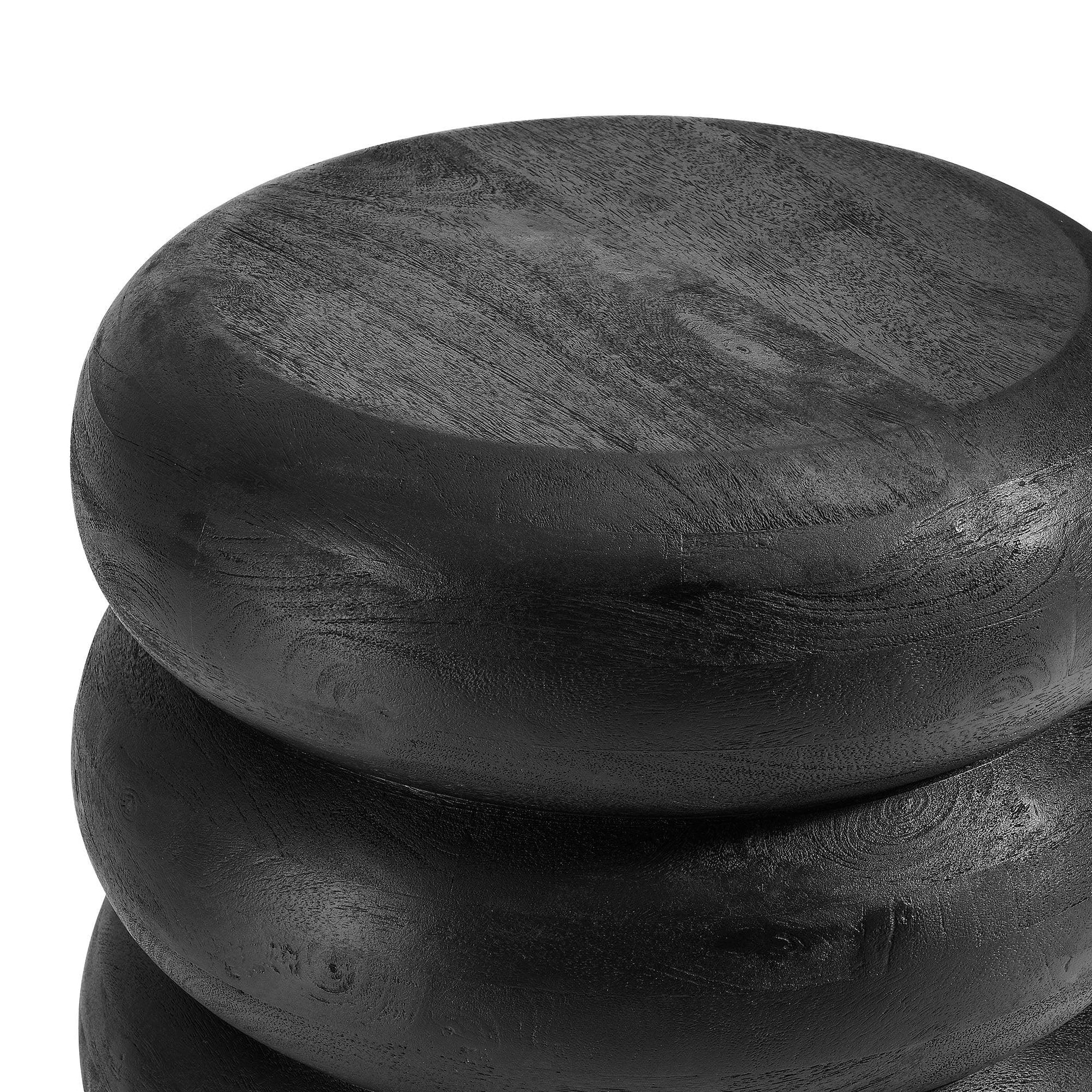 Ellery Round Stacked Wood Side Table by Modway FredCo