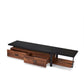 Elling Walnut & Black Finish TV Stand FredCo