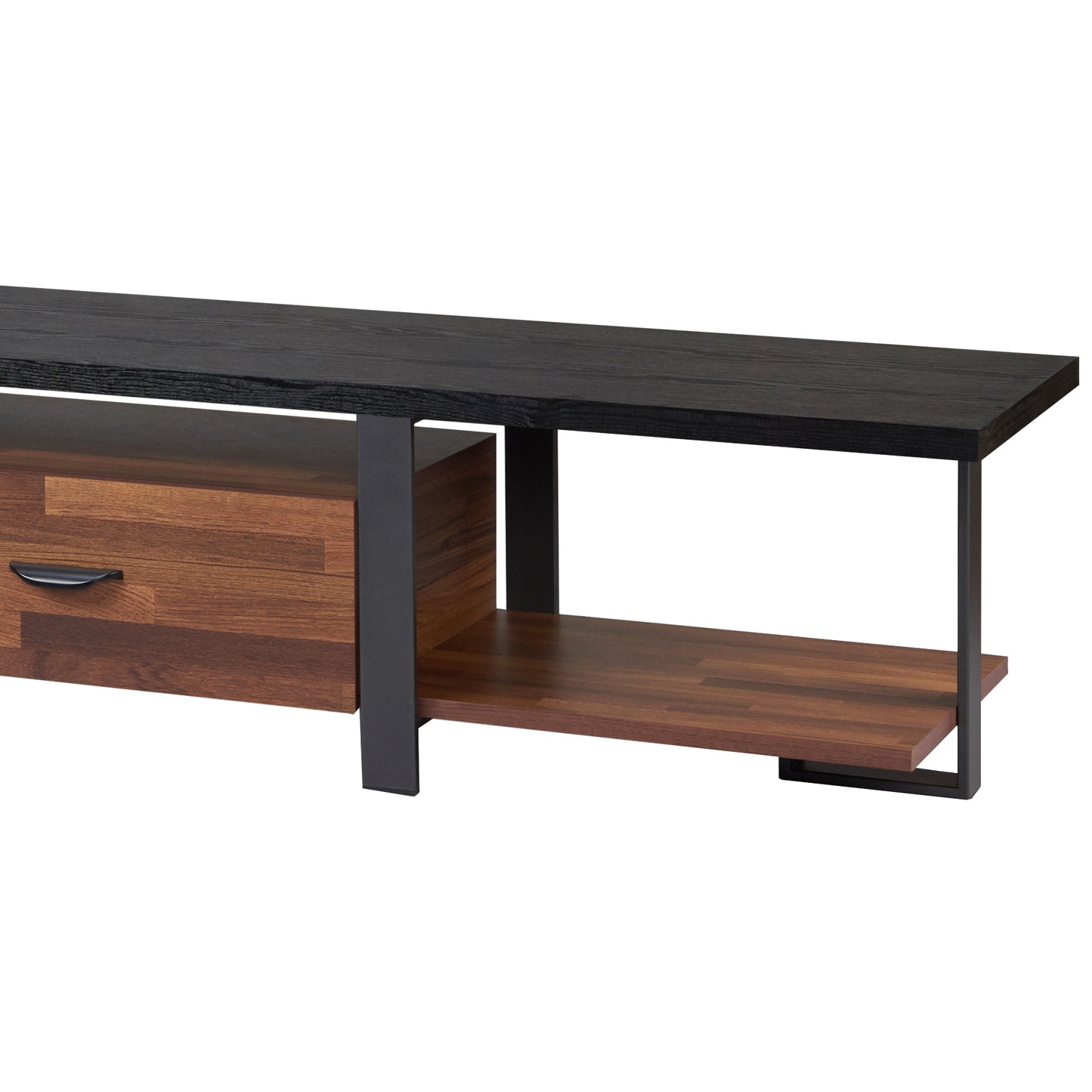 Elling Walnut & Black Finish TV Stand FredCo