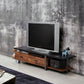 Elling Walnut & Black Finish TV Stand FredCo