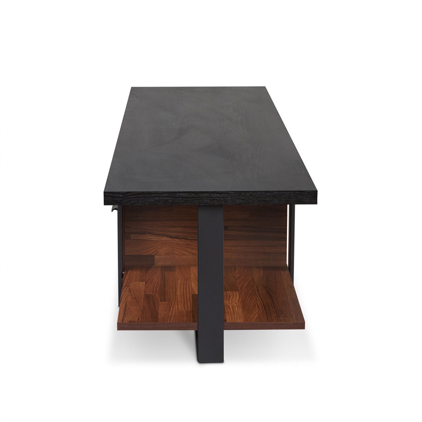 Elling Walnut & Black Finish TV Stand FredCo