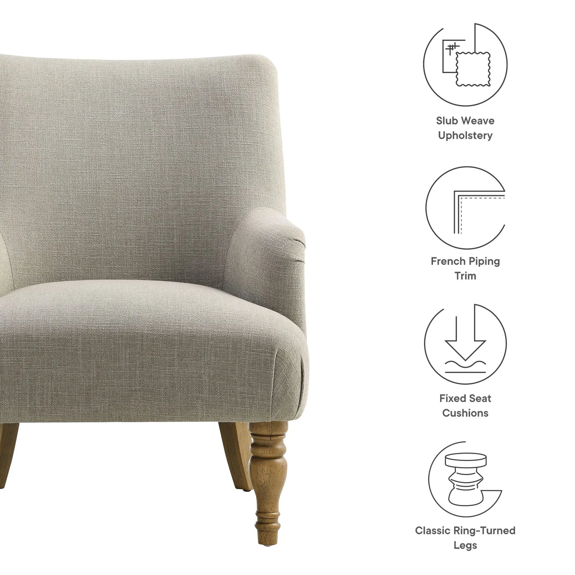 Ellington Fabric Upholstered Accent Armchair by Modway EEI-7057 FredCo