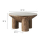 Ellison 33" Round Wood Coffee Table With Marble Top by Modway EEI-7146 FredCo