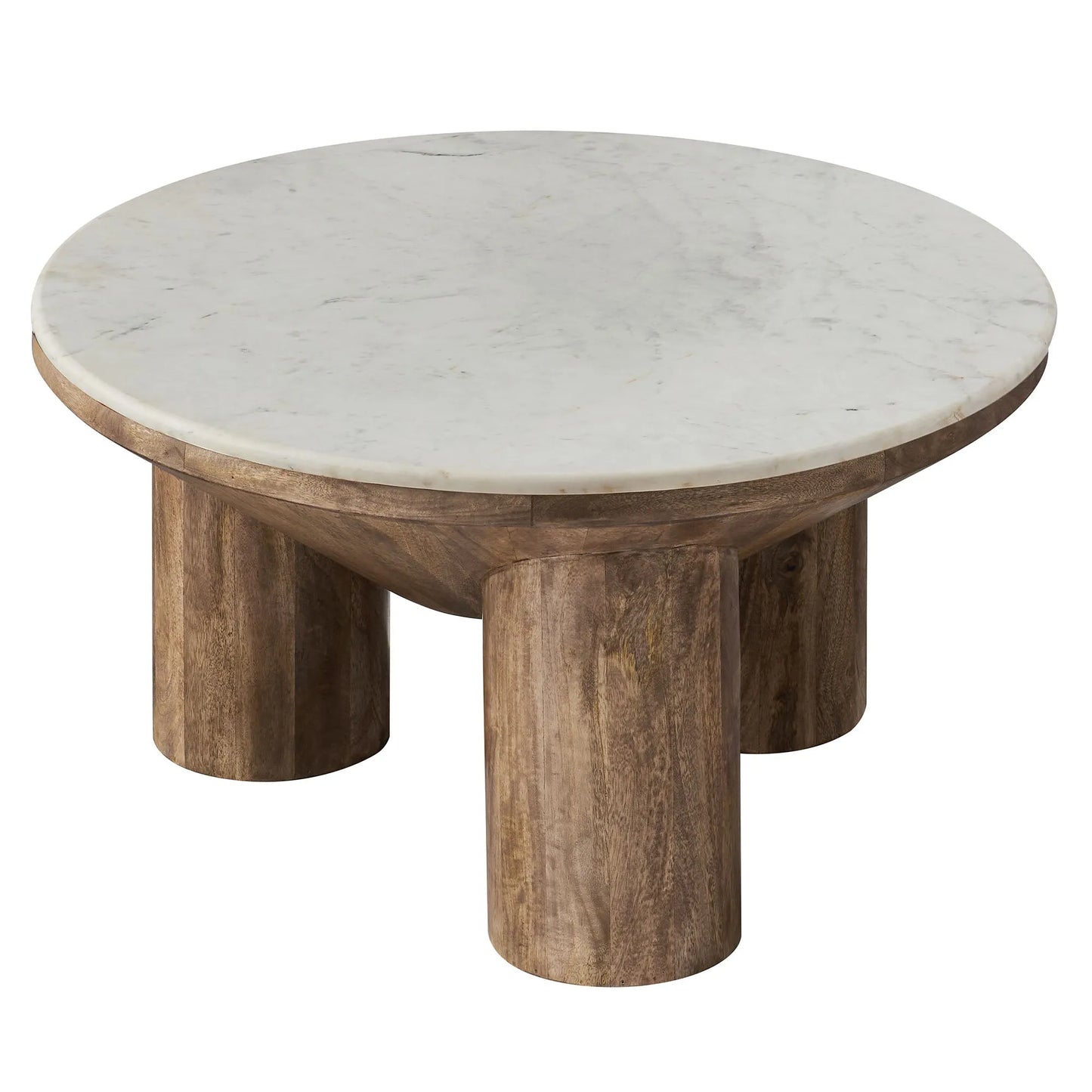 Ellison 33" Round Wood Coffee Table With Marble Top by Modway EEI-7146 FredCo