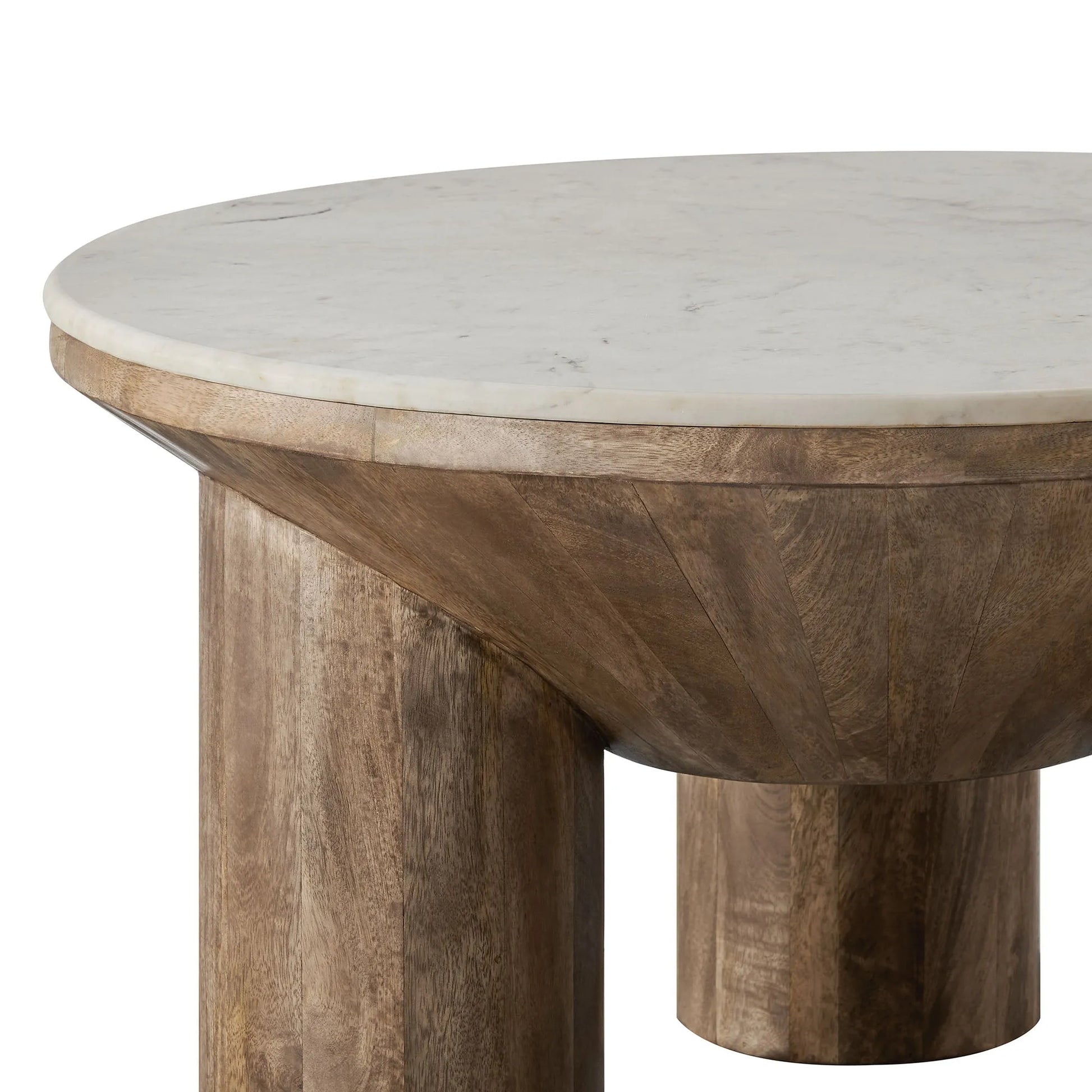 Ellison 33" Round Wood Coffee Table With Marble Top by Modway EEI-7146 FredCo