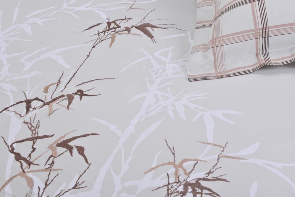 Elmwood 100% Cotton Reversible Embroidered Bamboo Duvet Cover Set FredCo