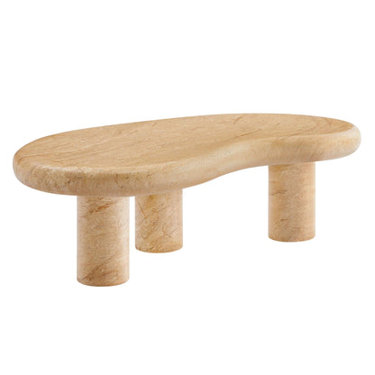 Elowen Indoor - Outdoor Patio Textured Faux Travertine Coffee Table by Modway FredCo