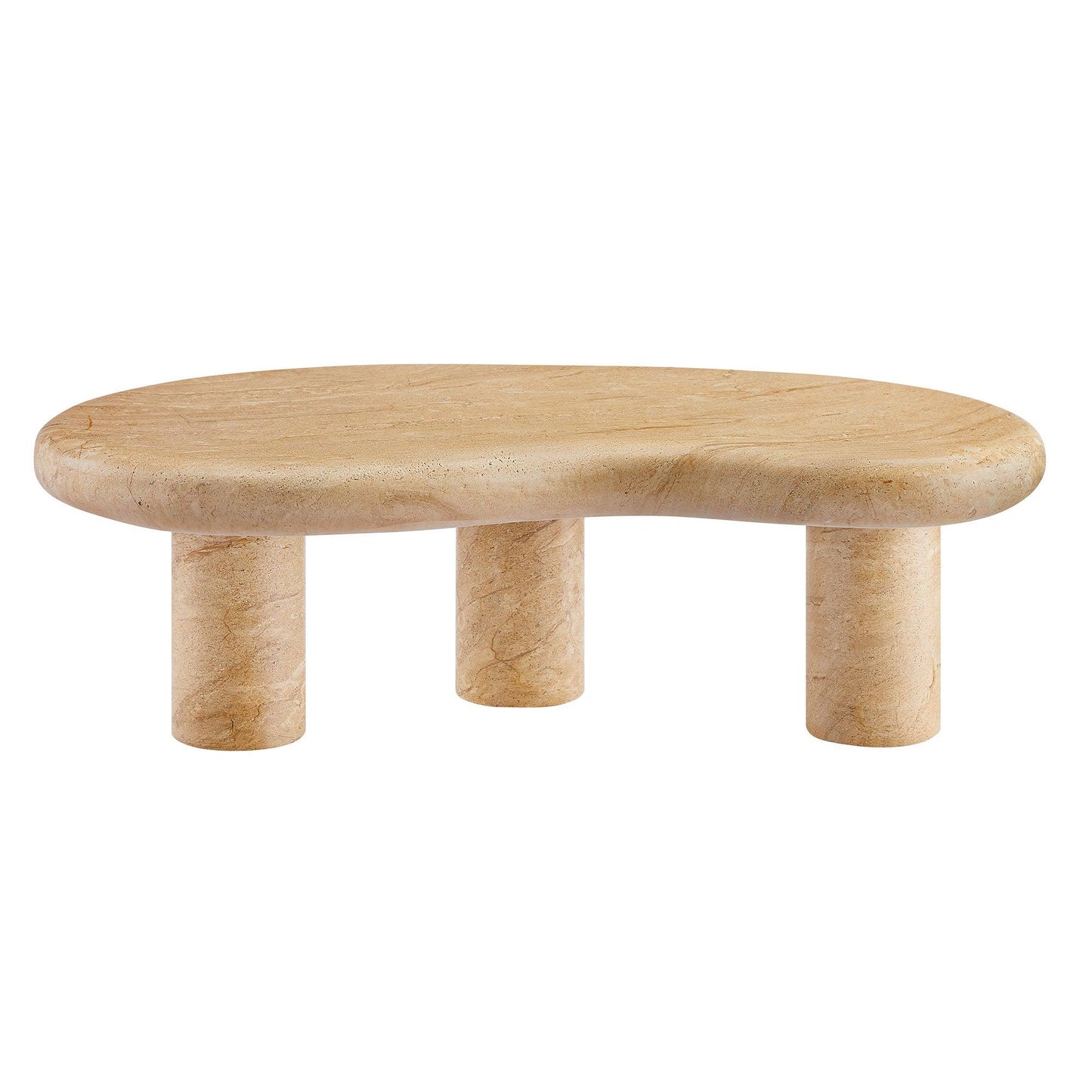 Elowen Indoor - Outdoor Patio Textured Faux Travertine Coffee Table by Modway FredCo