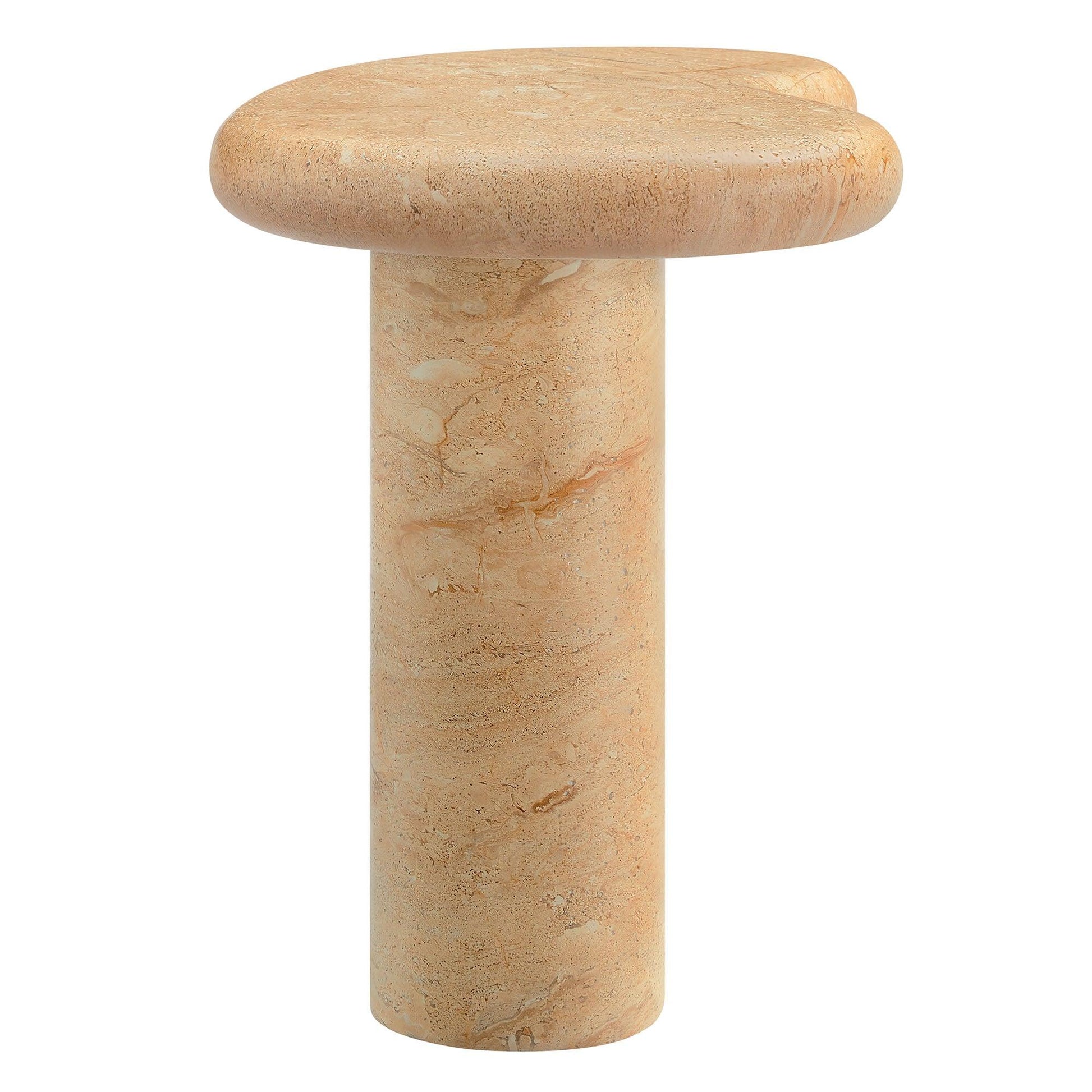 Elowen Indoor - Outdoor Patio Textured Faux Travertine Side Table by Modway FredCo