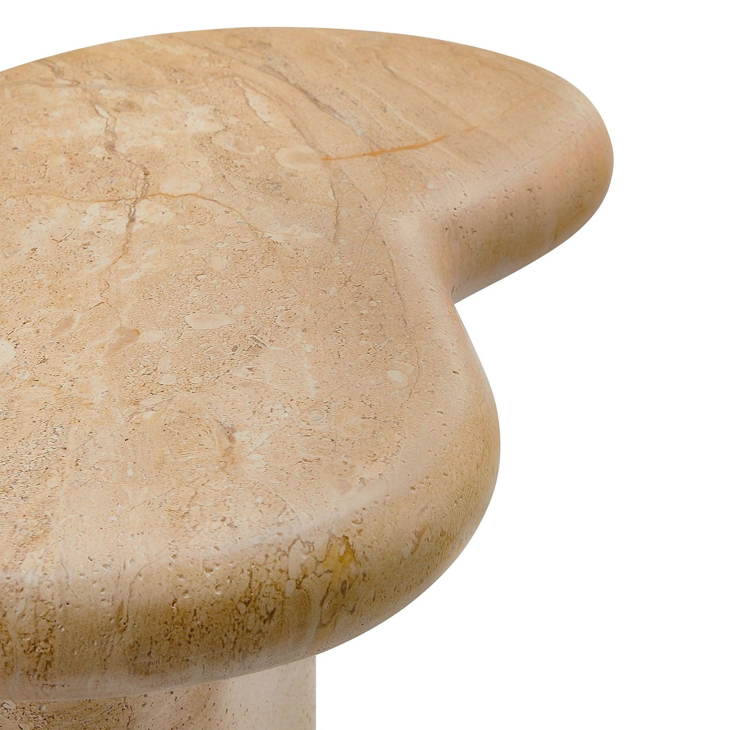 Elowen Indoor - Outdoor Patio Textured Faux Travertine Side Table by Modway FredCo