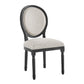 Emanate Vintage French Upholstered Fabric Dining Side Chair, EEI-4667 FredCo
